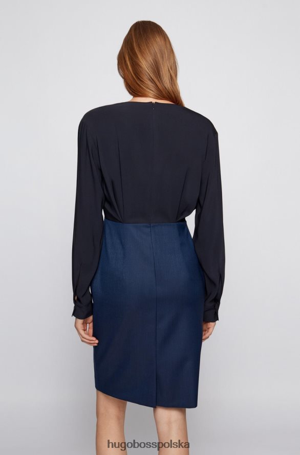 Hugo Boss sukienka dasaria 50460528 niebieska niebieski R0X0H6766