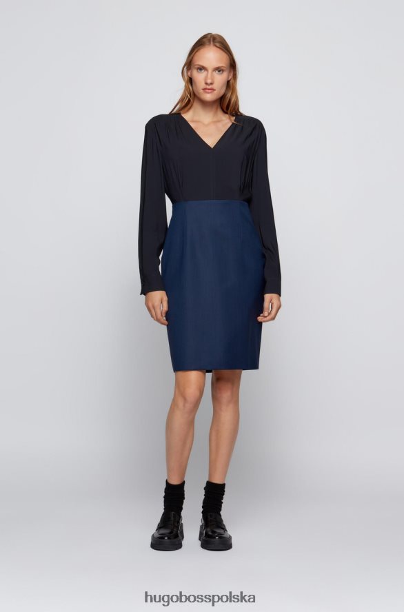 Hugo Boss sukienka dasaria 50460528 niebieska niebieski R0X0H6766