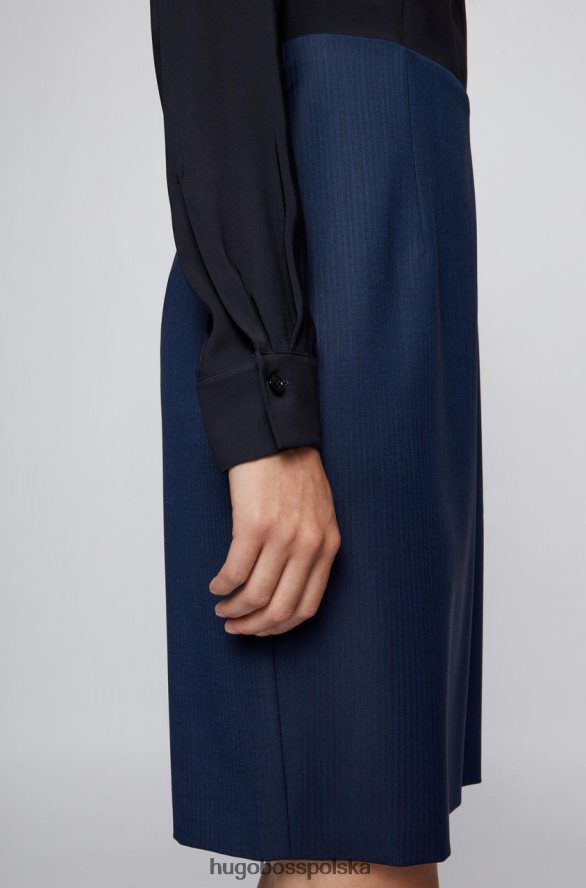 Hugo Boss sukienka dasaria 50460528 niebieska niebieski R0X0H6766