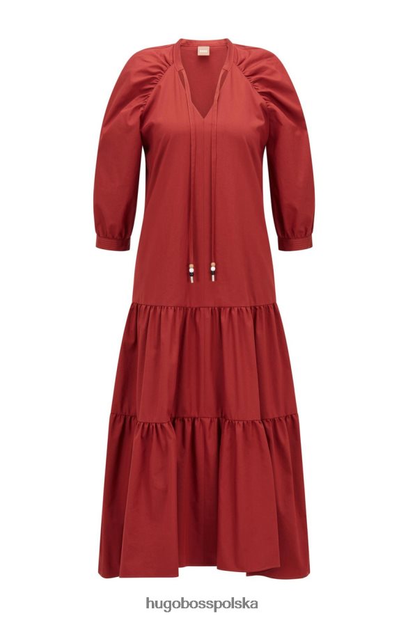 Hugo Boss sukienka depera 50469188 ciemnoczerwona ciemno czerwony R0X0H6744