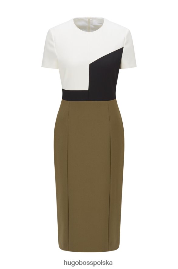 Hugo Boss sukienka dezona 50457913 oliwkowa Oliwa R0X0H6765