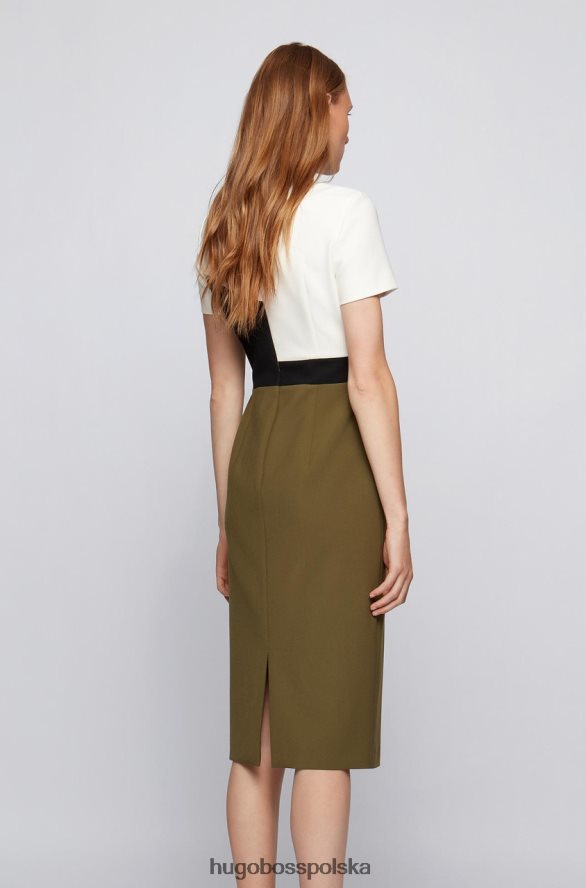 Hugo Boss sukienka dezona 50457913 oliwkowa Oliwa R0X0H6765