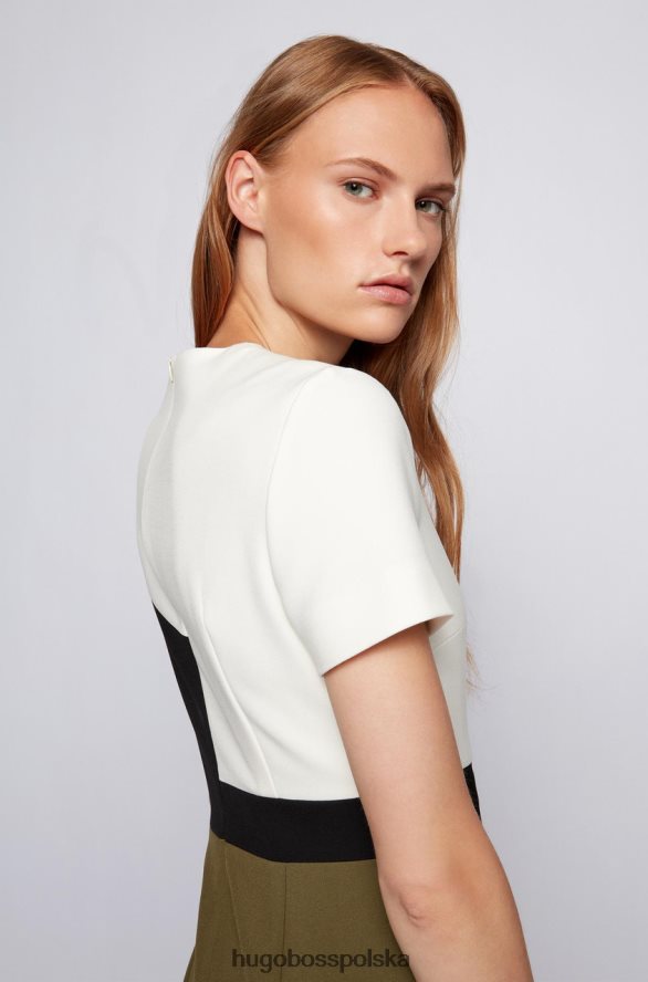 Hugo Boss sukienka dezona 50457913 oliwkowa Oliwa R0X0H6765