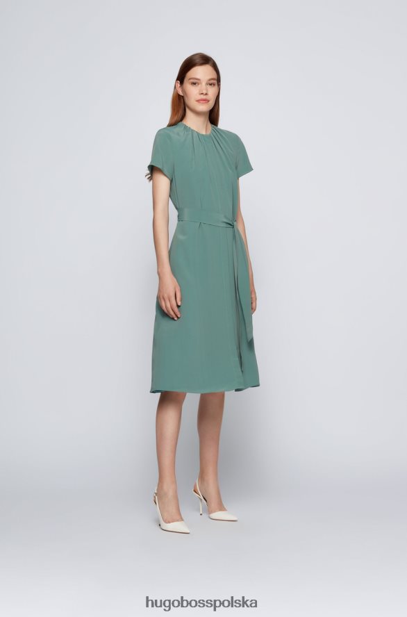 Hugo Boss sukienka dibanora3 50453457 pastelowozielona pastelowozielony R0X0H6787