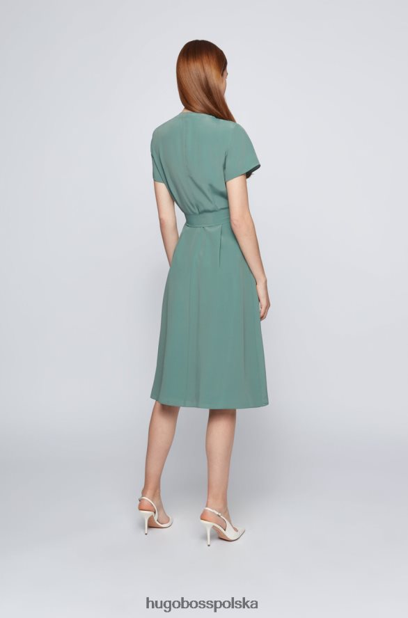 Hugo Boss sukienka dibanora3 50453457 pastelowozielona pastelowozielony R0X0H6787