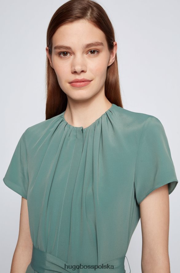 Hugo Boss sukienka dibanora3 50453457 pastelowozielona pastelowozielony R0X0H6787
