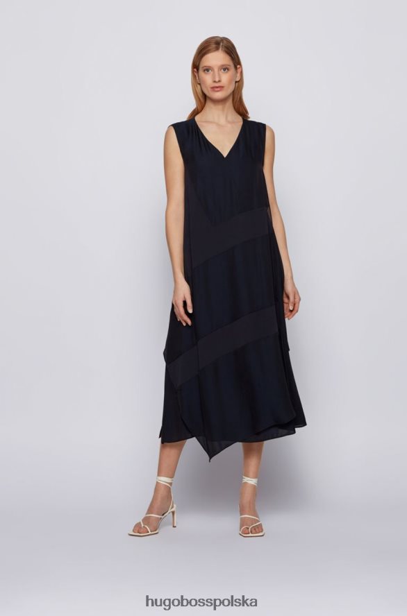 Hugo Boss sukienka dopiquy 50447618 niebieska niebieski R0X0H6809