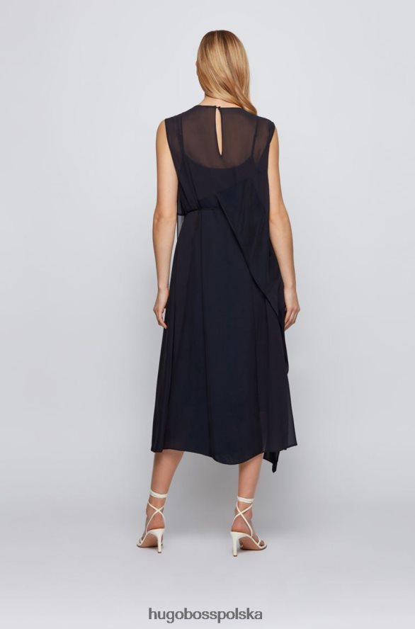 Hugo Boss sukienka dopiquy 50447618 niebieska niebieski R0X0H6809