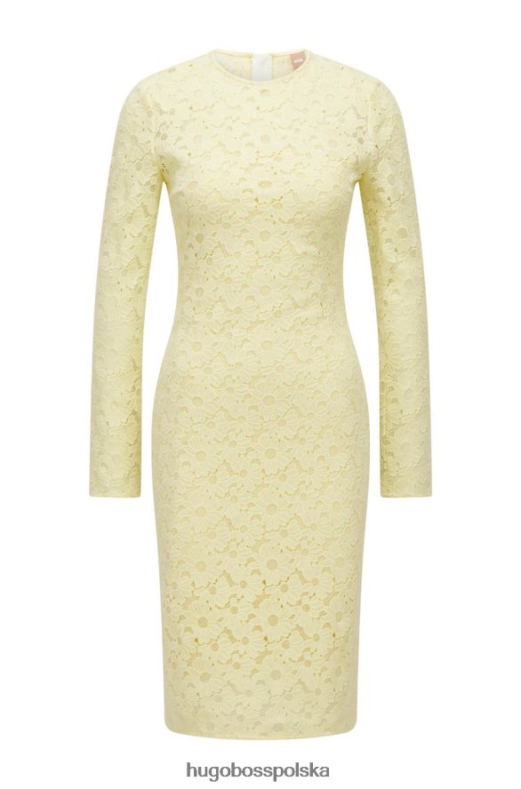 Hugo Boss sukienka drelina 50481027 żółta żółty R0X0H6708