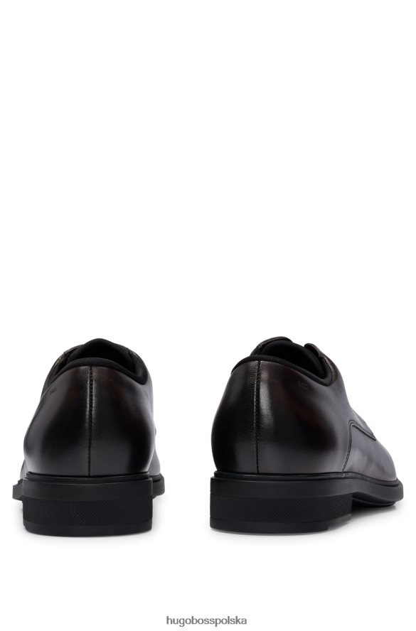 Hugo Boss Hugo Buty derby z garbowanej skóry z przytulną podszewką w kolorze ciemnobrązowym ciemny brąz R0X0H64675