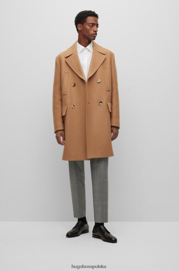 Hugo Boss ciemnobrązowe włoskie buty derby Hugo ze skóry z przeszytymi detalami ciemny brąz R0X0H64808