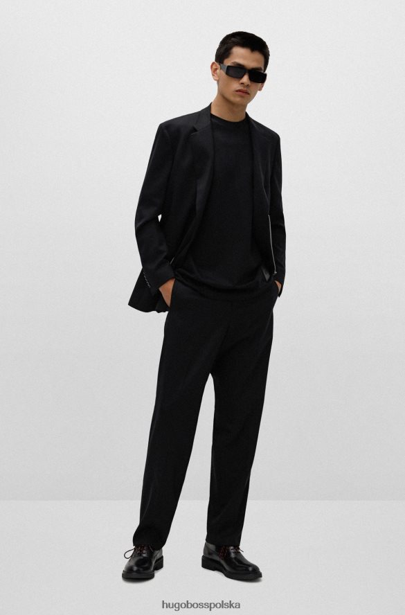 Hugo Boss czarne buty derby hugo z nadrukiem logo czarny R0X0H65028