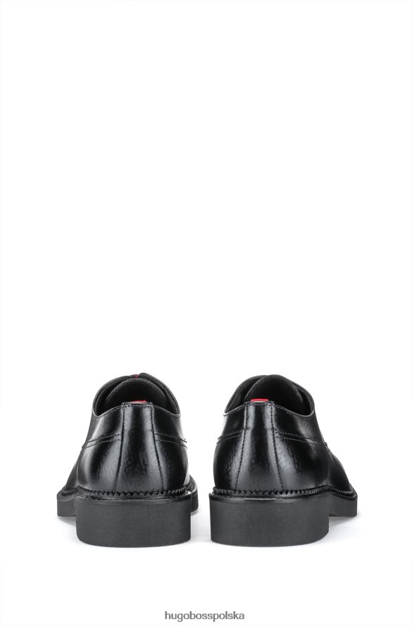 Hugo Boss czarne buty derby hugo z nadrukiem logo czarny R0X0H65028