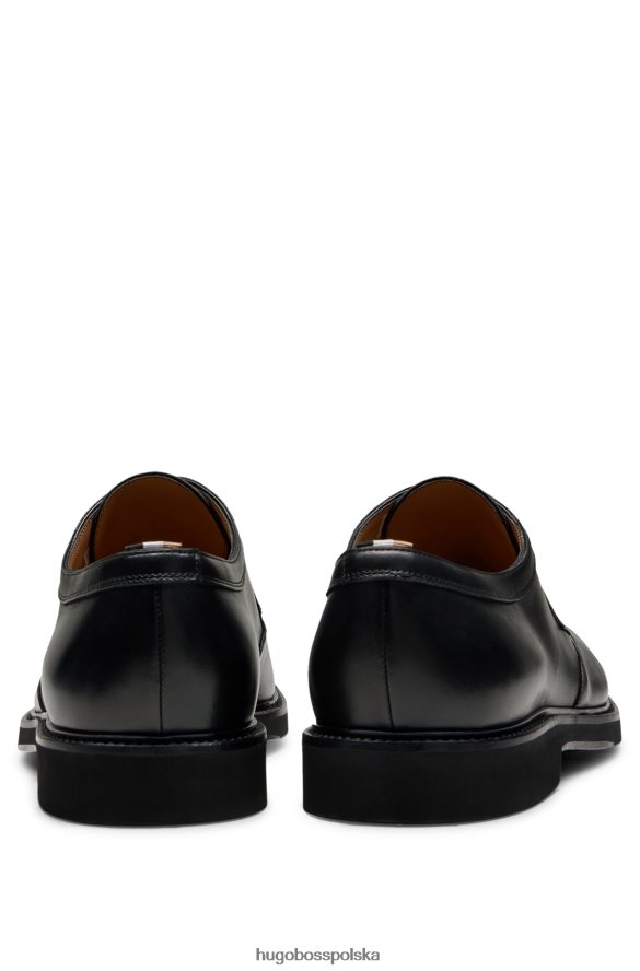 Hugo Boss czarne buty derby typu wingtip z polerowanej skóry hugo czarny R0X0H64793