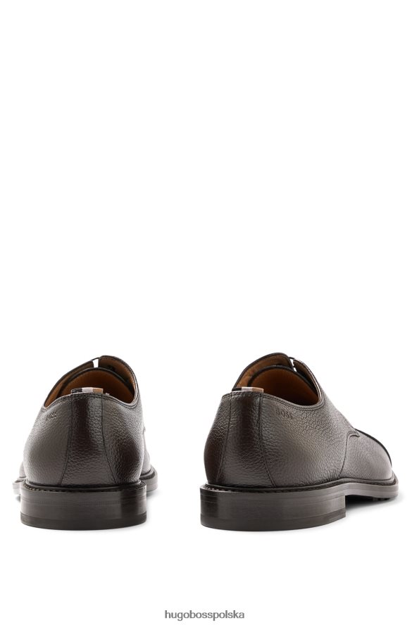 Hugo Boss włoskie buty derby cap toe ze skóry licowej w kolorze ciemnobrązowym hugo ciemny brąz R0X0H64855