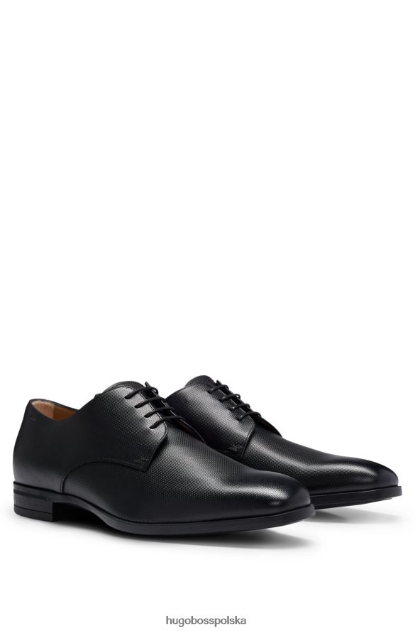 Hugo Boss włoskie buty derby ze skóry emed czarny R0X0H64798