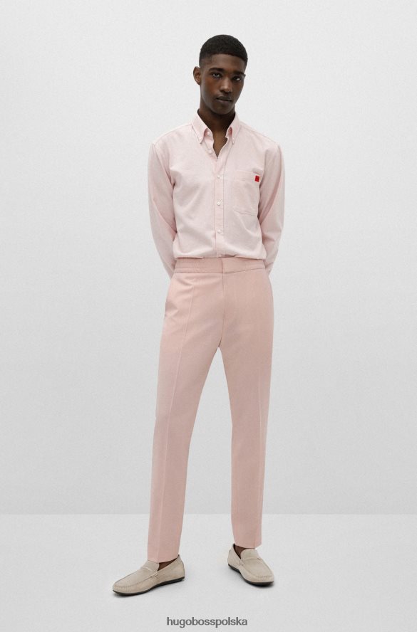 Hugo Boss Hugo jasnobeżowe zamszowe wsuwane mokasyny z czerwonym logo jasny beż R0X0H64708