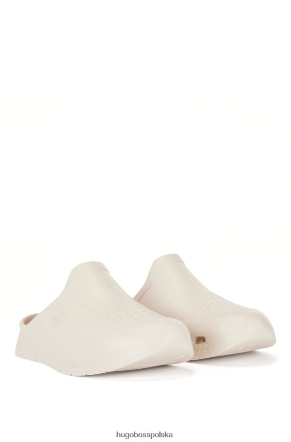 Hugo Boss gumowane sandały wsuwane z logo emed biały R0X0H64876