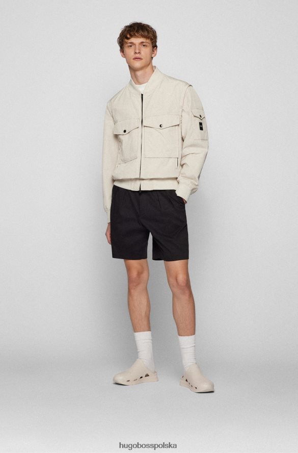Hugo Boss gumowane sandały wsuwane z logo emed biały R0X0H64876