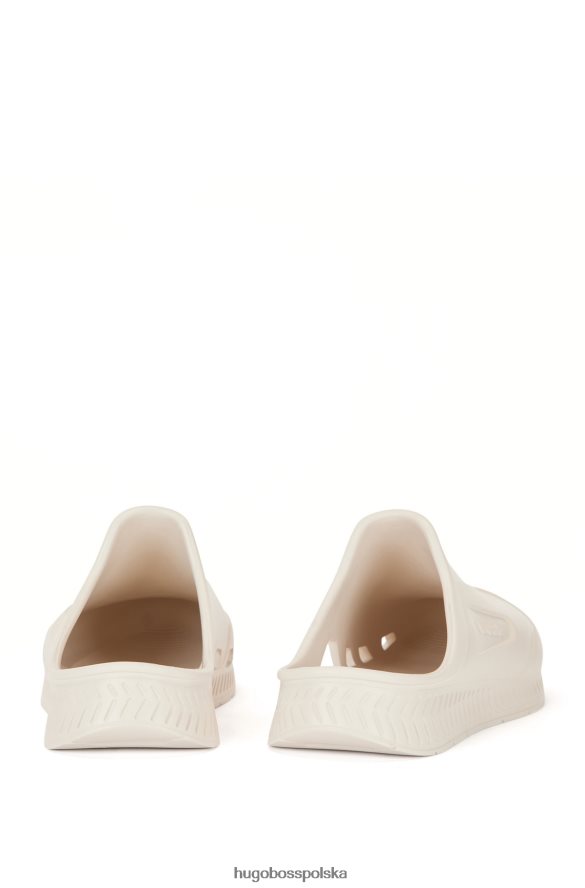 Hugo Boss gumowane sandały wsuwane z logo emed biały R0X0H64876