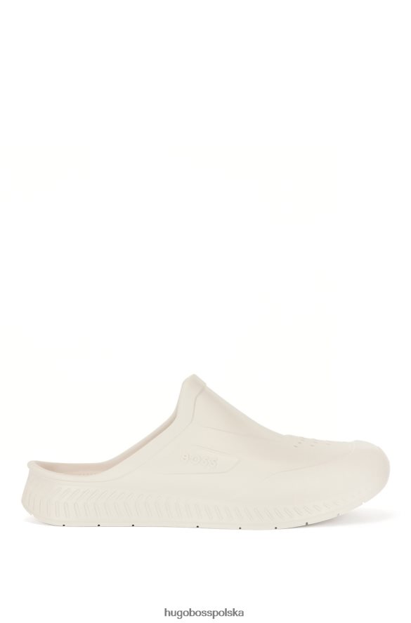 Hugo Boss gumowane sandały wsuwane z logo emed biały R0X0H64876