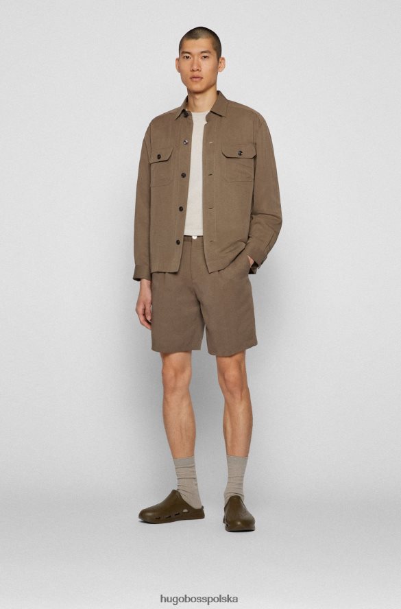 Hugo Boss gumowane sandały wsuwane z logo emed ciemnozielony R0X0H64874