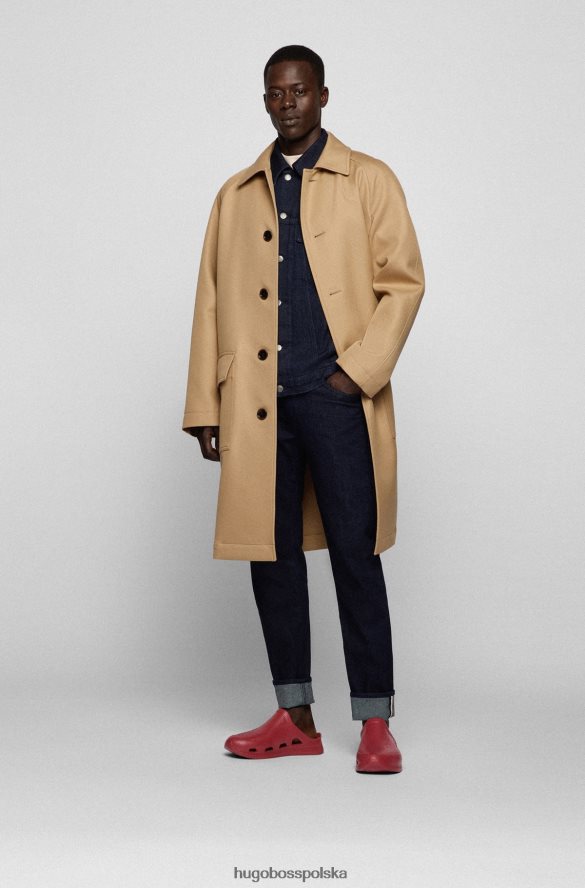 Hugo Boss gumowane, wsuwane sandały hugo z logo emed różowy R0X0H64869