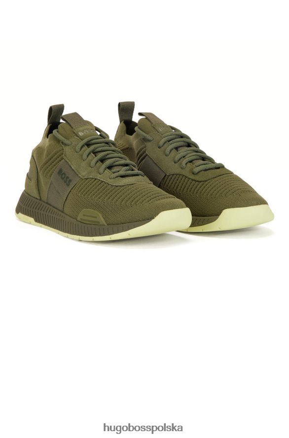 Hugo Boss tenisówki tytanowe 50470596 czarne czarny/zielony/naturalny/jasnoszary/jasnoniebieski R0X0H6659