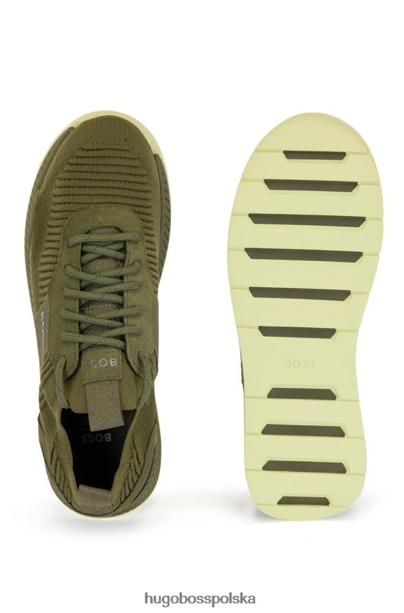 Hugo Boss tenisówki tytanowe 50470596 czarne czarny/zielony/naturalny/jasnoszary/jasnoniebieski R0X0H6659