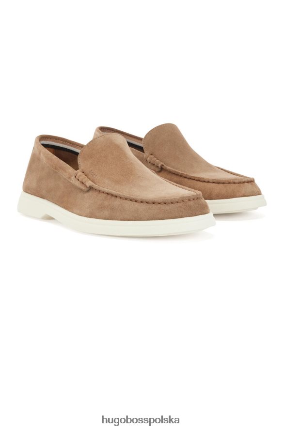 Hugo Boss zamszowe mokasyny 50471122 beż beżowy/ciemny niebieski R0X0H6661