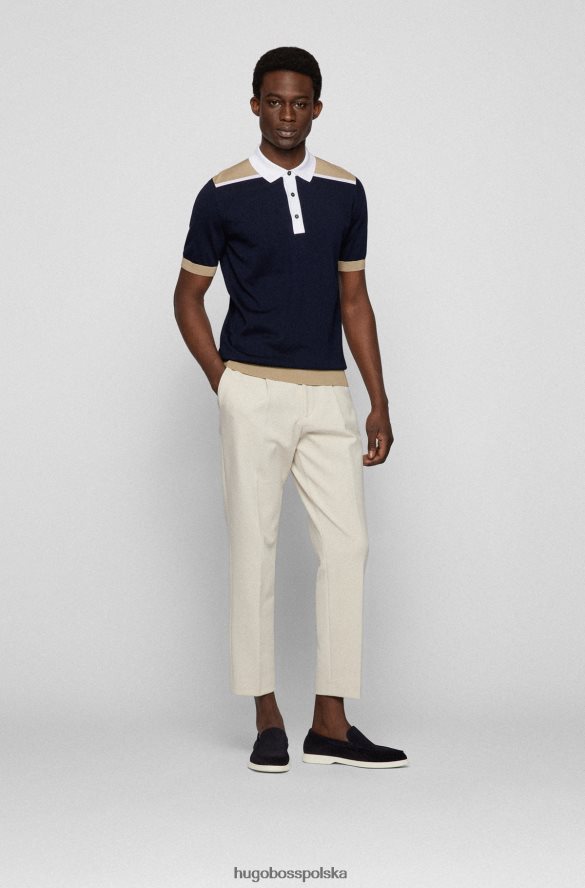 Hugo Boss zamszowe mokasyny z logo emed ciemny niebieski R0X0H65048