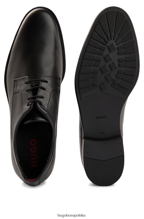 Hugo Boss Buty Hugo Derby z polerowanej skóry z logo emed czarny R0X0H64842