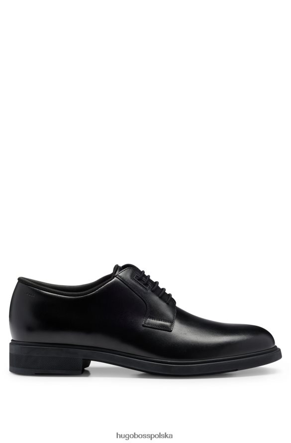 Hugo Boss buty derby ze skóry garbowanej roślinnie i elastycznych sznurówek w kolorze czarnym hugo czarny R0X0H64849