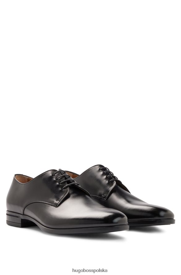 Hugo Boss czarne buty derby hugo włoskiej produkcji ze skóry garbowanej roślinnie czarny R0X0H64814