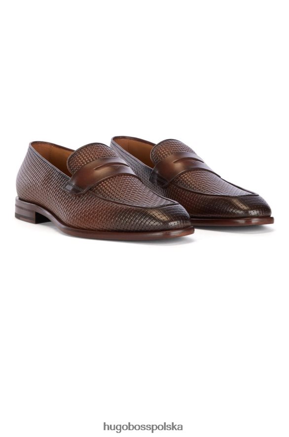 Hugo Boss mokasyny lizbona 50471000 brązowe brązowy R0X0H6665