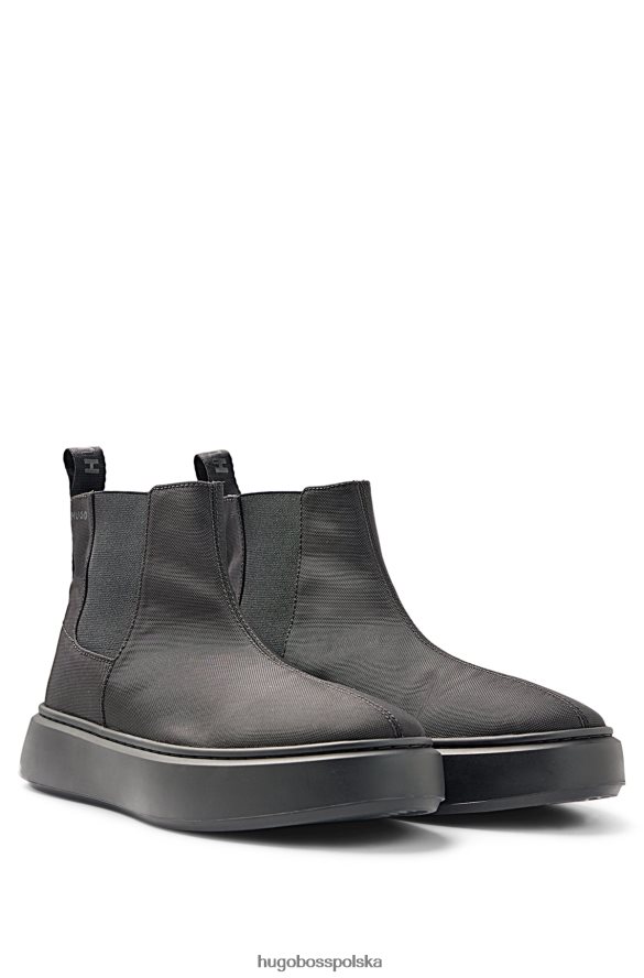 Hugo Boss Buty chelsea z podeszwą typu cupsole z markową taśmą w kolorze czarnym hugo czarny R0X0H65047