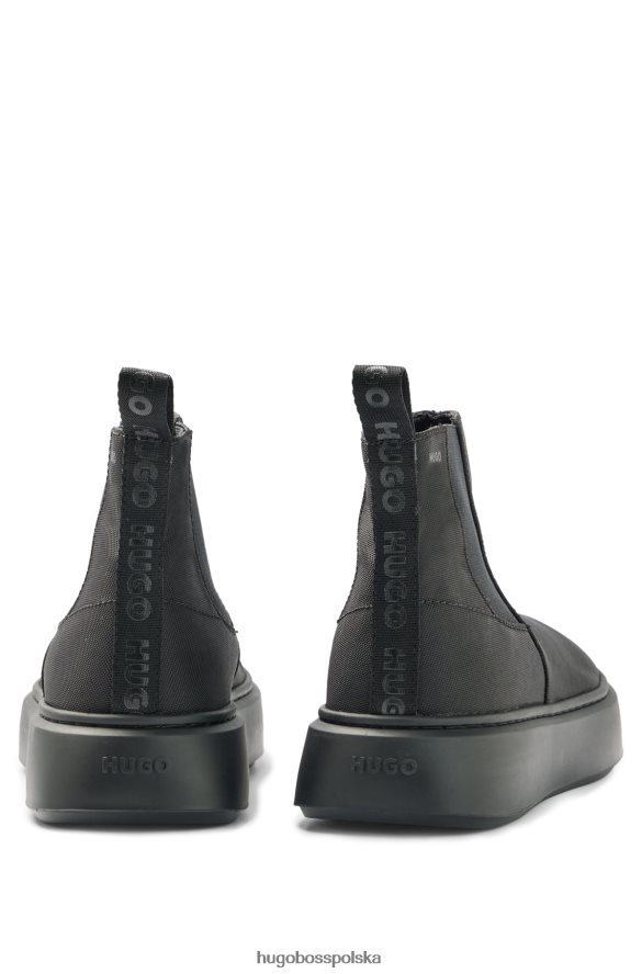 Hugo Boss Buty chelsea z podeszwą typu cupsole z markową taśmą w kolorze czarnym hugo czarny R0X0H65047