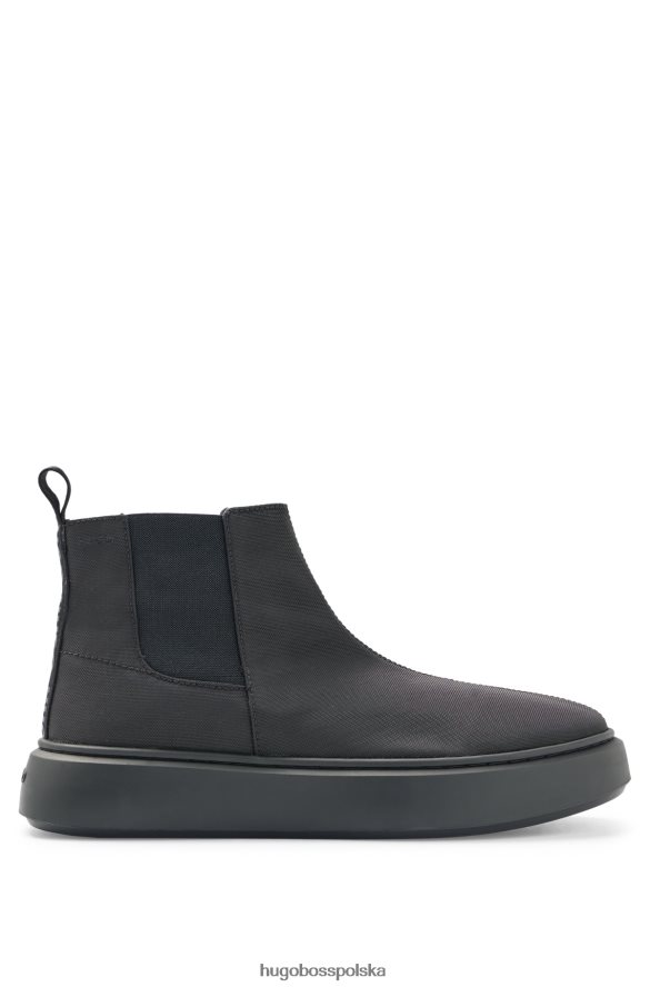 Hugo Boss Buty chelsea z podeszwą typu cupsole z markową taśmą w kolorze czarnym hugo czarny R0X0H65047