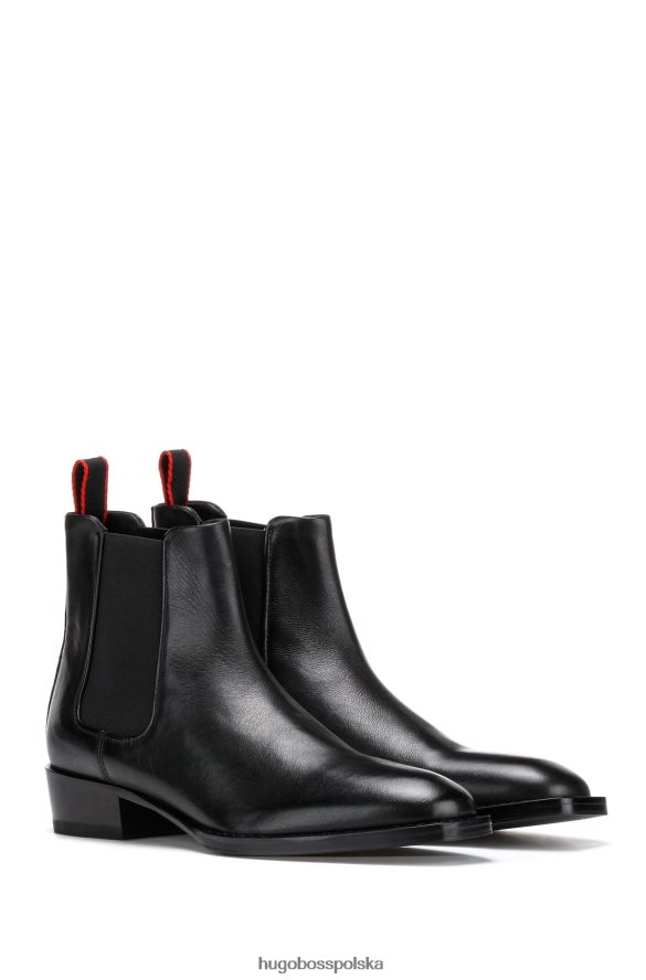 Hugo Boss Buty chelsea ze skóry nappa z elastycznymi panelami hugo czarne czarny R0X0H64979