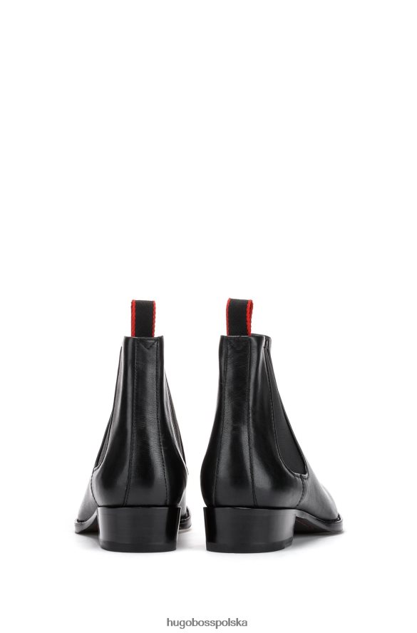 Hugo Boss Buty chelsea ze skóry nappa z elastycznymi panelami hugo czarne czarny R0X0H64979
