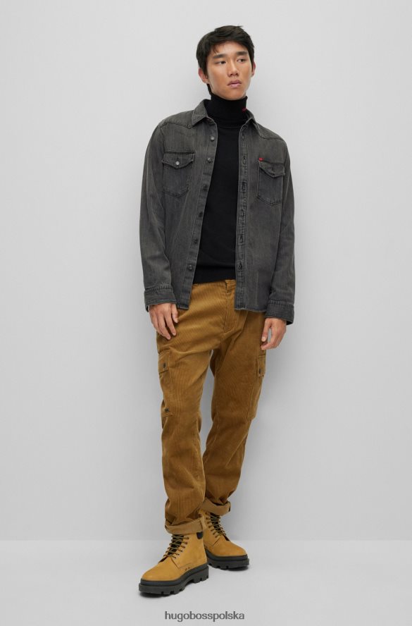 Hugo Boss Półbuty ze skóry nubukowej z markowym kołnierzem, żółte hugo żółty R0X0H65012