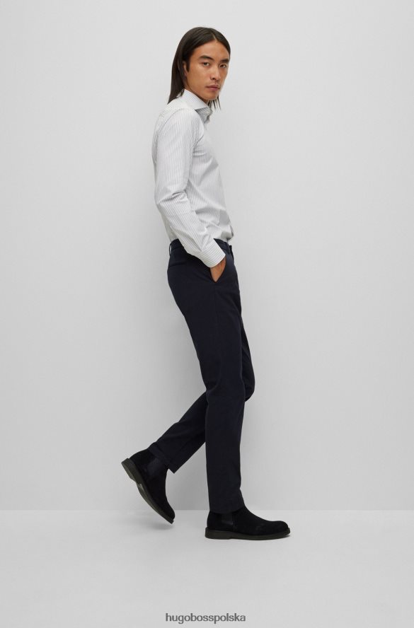 Hugo Boss Zamszowe buty Chelsea z logo Hugo Emed ciemny niebieski R0X0H64748