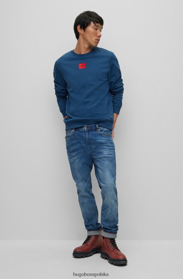 Hugo Boss markowe buty półbuty z podciąganej skóry hugo w kolorze brązowym brązowy R0X0H64913