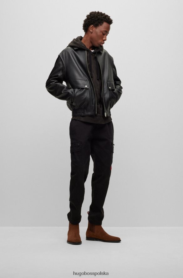 Hugo Boss zamszowe buty Chelsea z gumową podeszwą i logo w kolorze brązowym hugo brązowy R0X0H64780