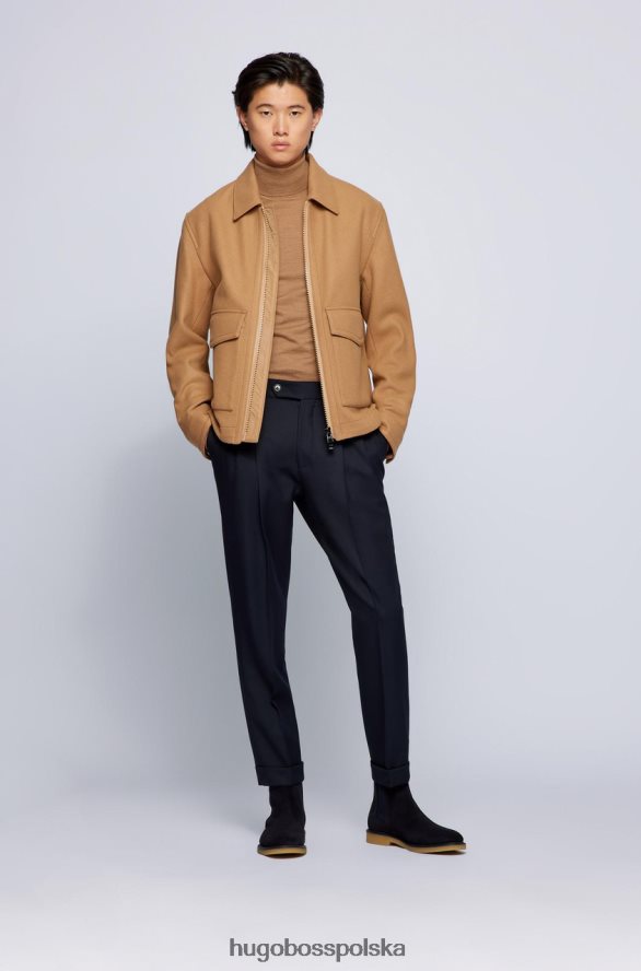 Hugo Boss zamszowy tunel na buty 50460014 ciemnobrązowy ciemnobrązowy/ciemnoniebieski R0X0H6671