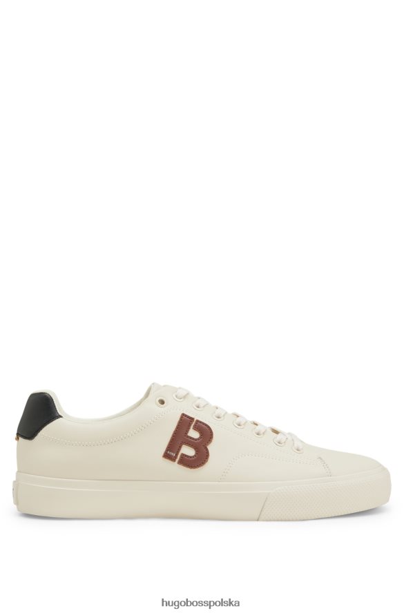 Hugo Boss Białe buty sportowe hugo o niskiej cholewce z kontrastowym detalem „b”. biały R0X0H64662