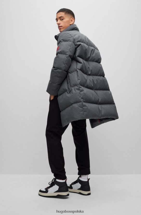 Hugo Boss Białe buty sportowe hugo z różnych materiałów z logo na plecach biało-czarny R0X0H64996