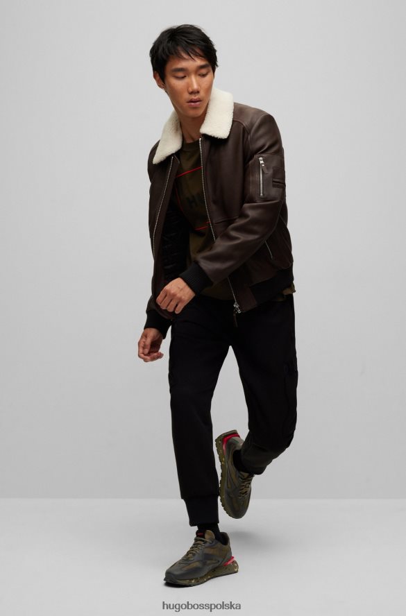 Hugo Boss Buty sportowe Hugo we wzorzysty kamuflaż z zamszem i siatką wzorzyste R0X0H64933