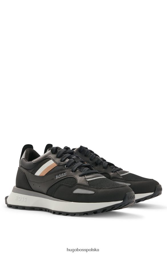 Hugo Boss Buty sportowe hugo z różnych materiałów z charakterystycznym czarnym paskiem czarny R0X0H64816