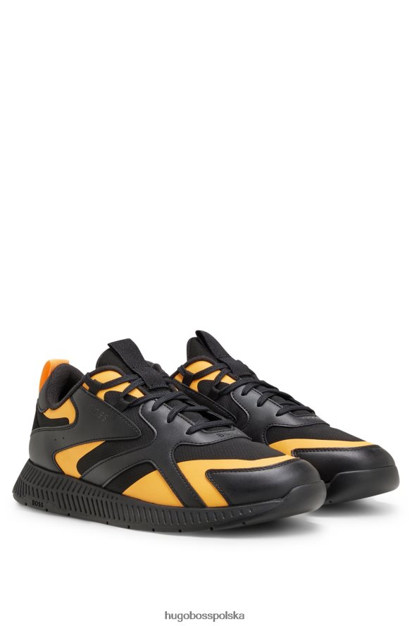 Hugo Boss Buty sportowe hugo z różnych materiałów z termoaktywnymi detalami w kolorze ciemnoszarym ciemno szary R0X0H64848
